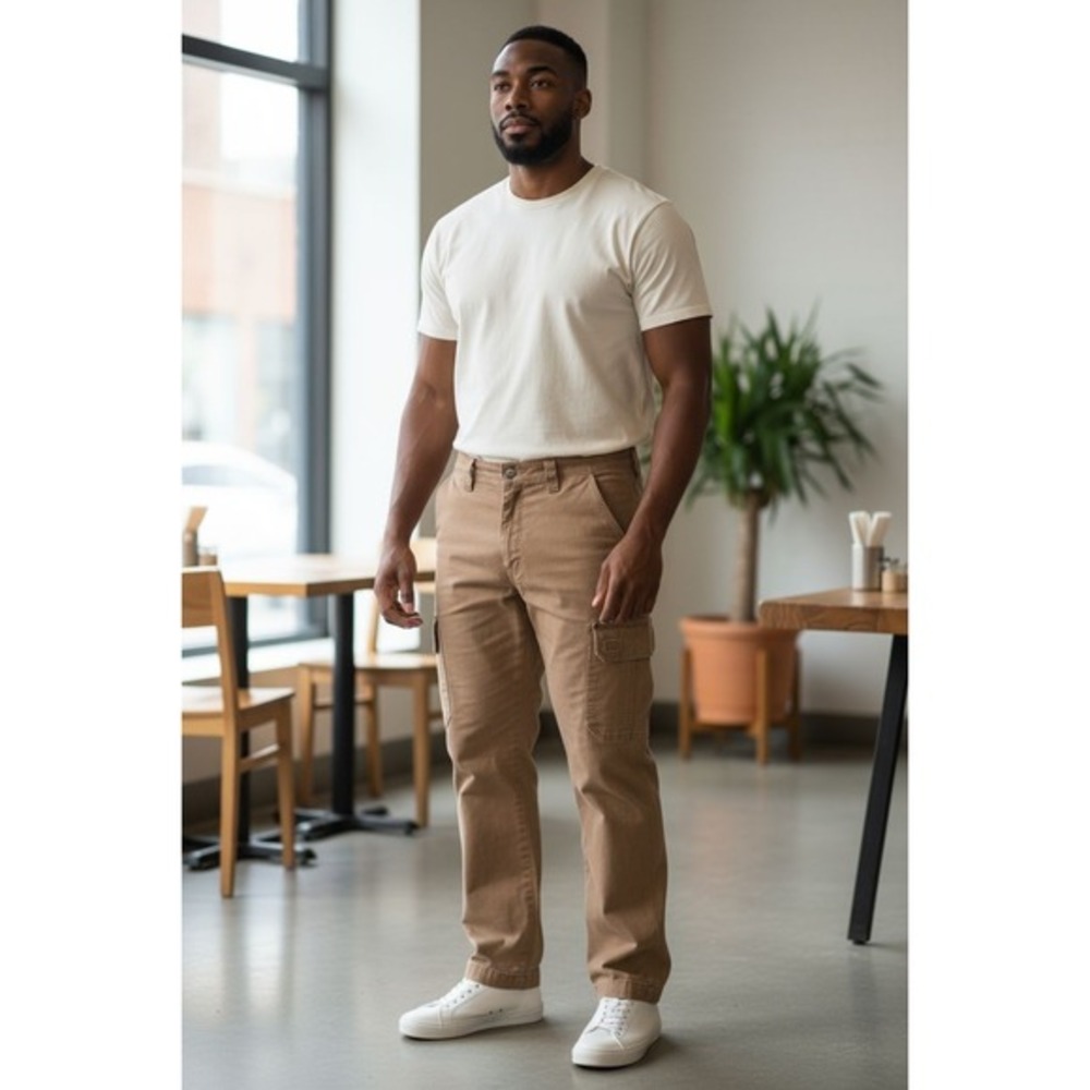 Duluth Trading Co Flex Fire Hose Cargo Pants Brown Workwear Mens‎ 36x25
